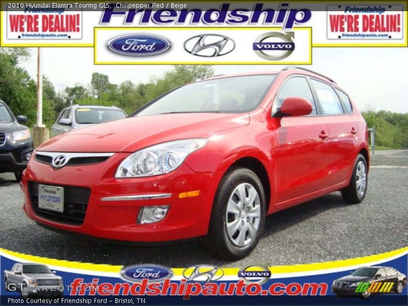 Chilipepper Red / Beige 2010 Hyundai Elantra Touring GLS