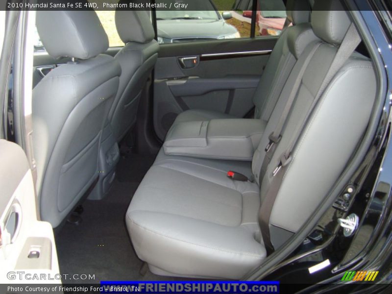Phantom Black Metallic / Gray 2010 Hyundai Santa Fe SE 4WD