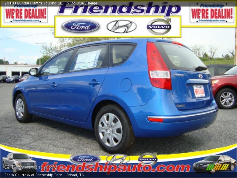 Vivid Blue / Beige 2010 Hyundai Elantra Touring GLS