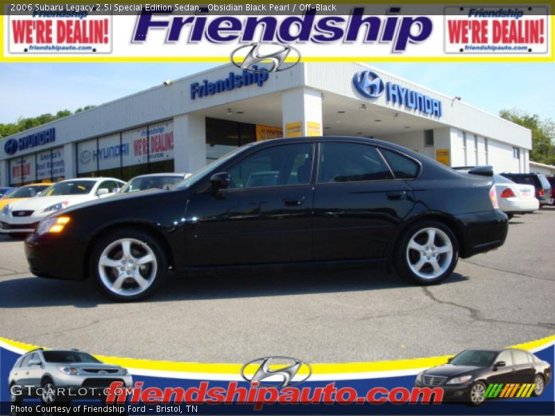 Obsidian Black Pearl / Off-Black 2006 Subaru Legacy 2.5i Special Edition Sedan