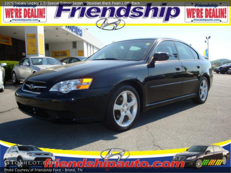 Obsidian Black Pearl / Off-Black 2006 Subaru Legacy 2.5i Special Edition Sedan