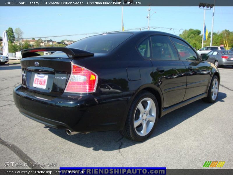Obsidian Black Pearl / Off-Black 2006 Subaru Legacy 2.5i Special Edition Sedan