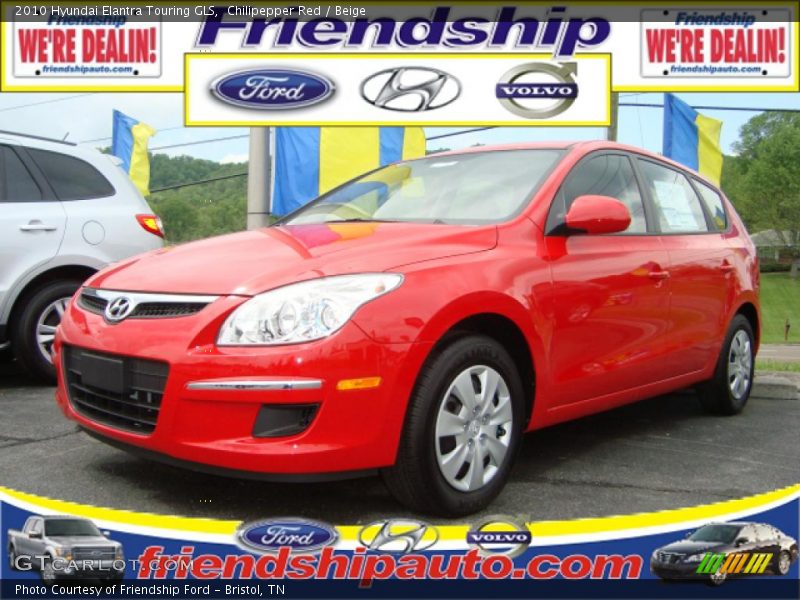 Chilipepper Red / Beige 2010 Hyundai Elantra Touring GLS