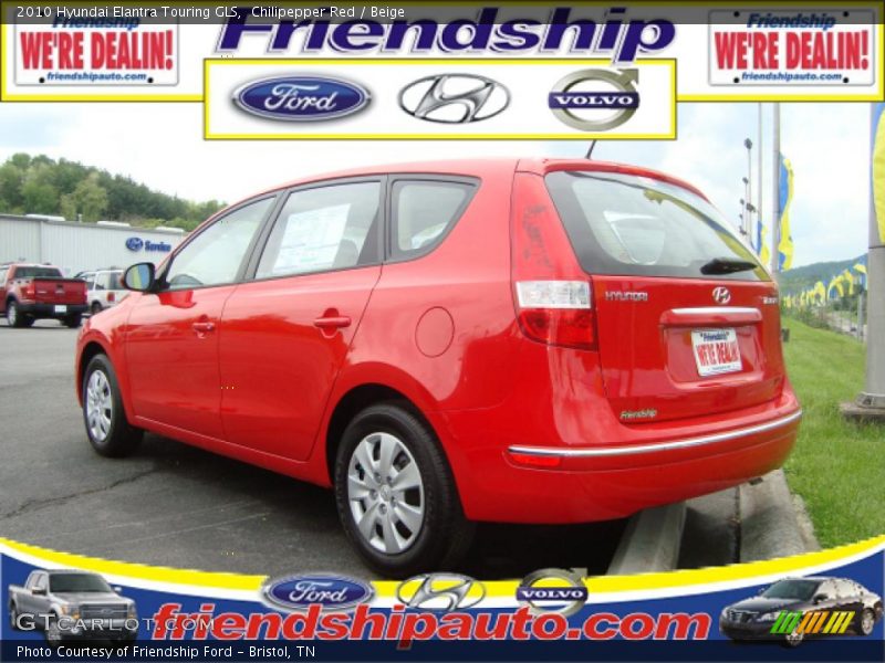 Chilipepper Red / Beige 2010 Hyundai Elantra Touring GLS