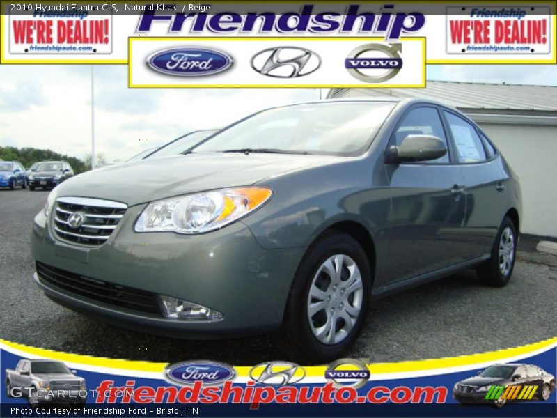 Natural Khaki / Beige 2010 Hyundai Elantra GLS