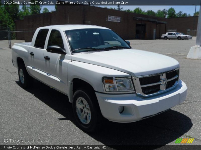 Stone White / Dark Slate Gray/Medium Slate Gray 2010 Dodge Dakota ST Crew Cab