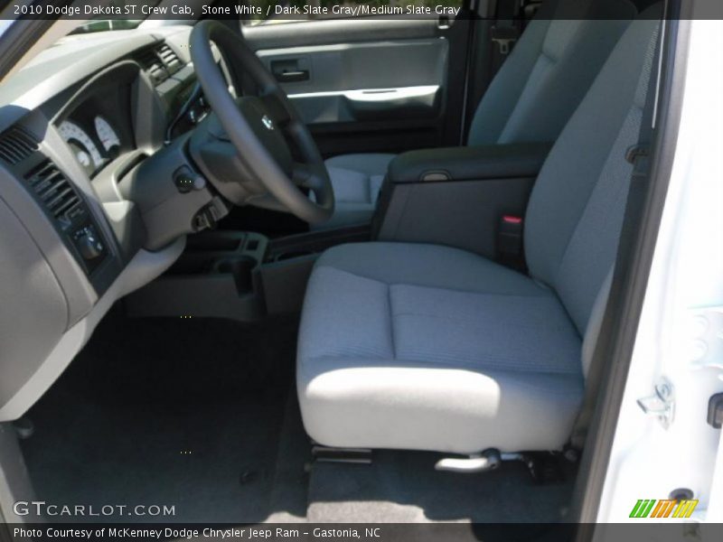Stone White / Dark Slate Gray/Medium Slate Gray 2010 Dodge Dakota ST Crew Cab