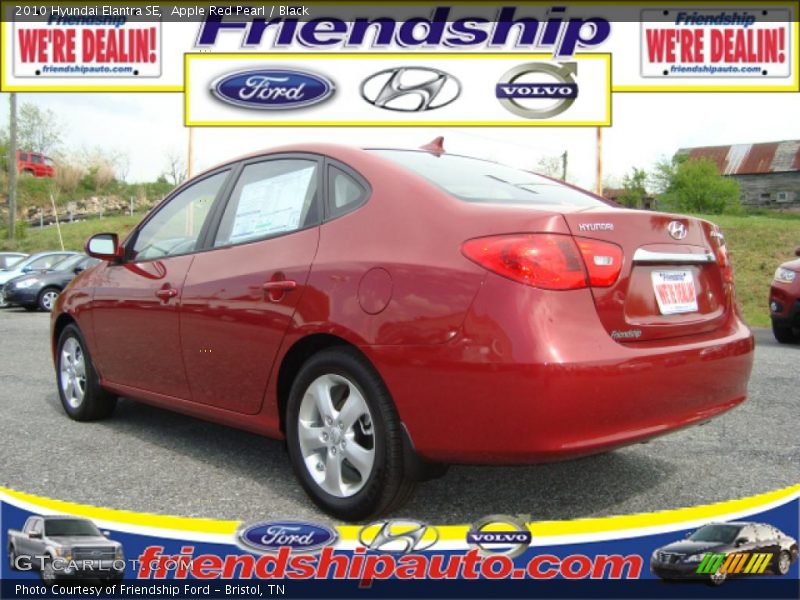 Apple Red Pearl / Black 2010 Hyundai Elantra SE