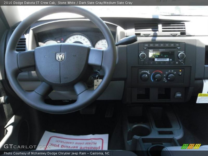 Stone White / Dark Slate Gray/Medium Slate Gray 2010 Dodge Dakota ST Crew Cab