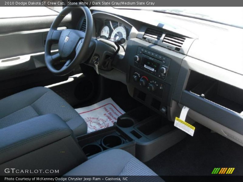 Stone White / Dark Slate Gray/Medium Slate Gray 2010 Dodge Dakota ST Crew Cab