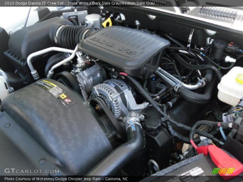 Stone White / Dark Slate Gray/Medium Slate Gray 2010 Dodge Dakota ST Crew Cab