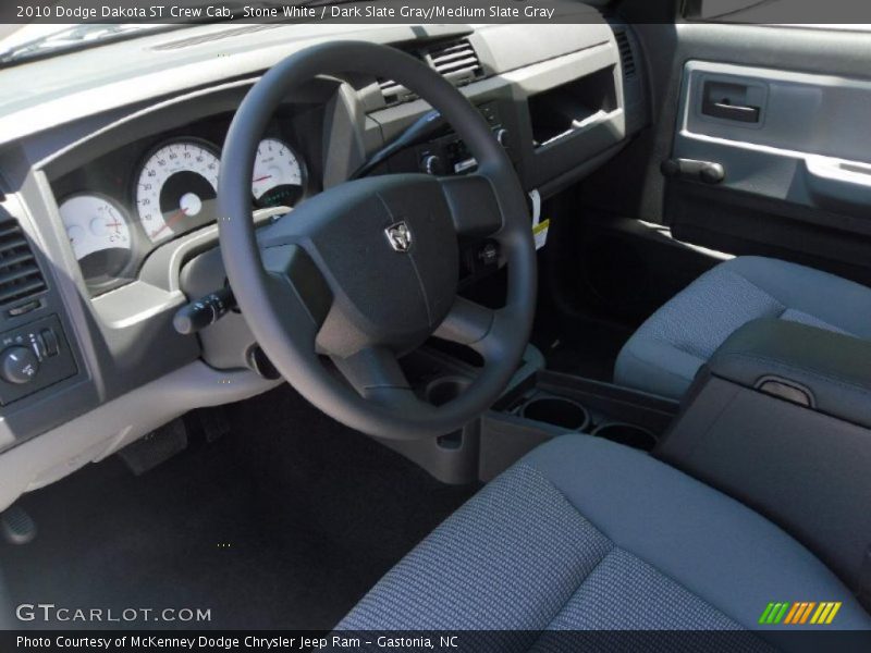 Stone White / Dark Slate Gray/Medium Slate Gray 2010 Dodge Dakota ST Crew Cab