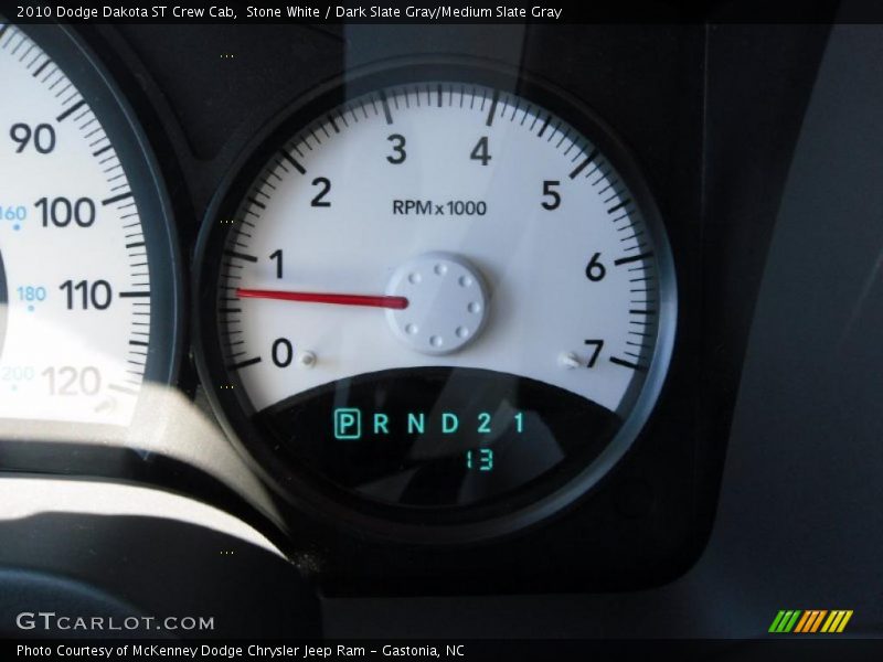 Stone White / Dark Slate Gray/Medium Slate Gray 2010 Dodge Dakota ST Crew Cab