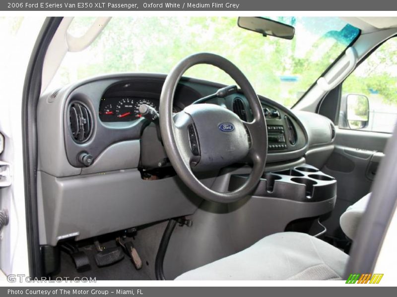 Oxford White / Medium Flint Grey 2006 Ford E Series Van E350 XLT Passenger