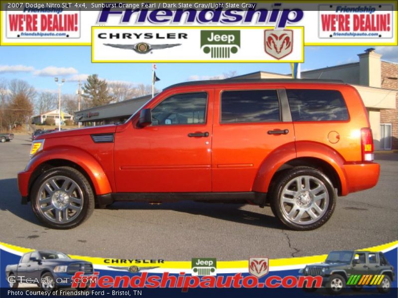Sunburst Orange Pearl / Dark Slate Gray/Light Slate Gray 2007 Dodge Nitro SLT 4x4
