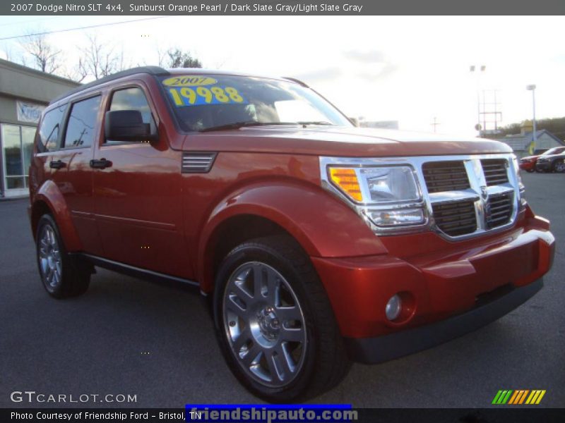 Sunburst Orange Pearl / Dark Slate Gray/Light Slate Gray 2007 Dodge Nitro SLT 4x4