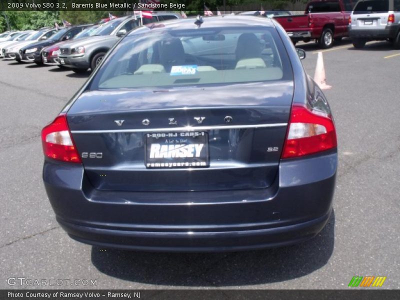 Barents Blue Metallic / Sandstone Beige 2009 Volvo S80 3.2