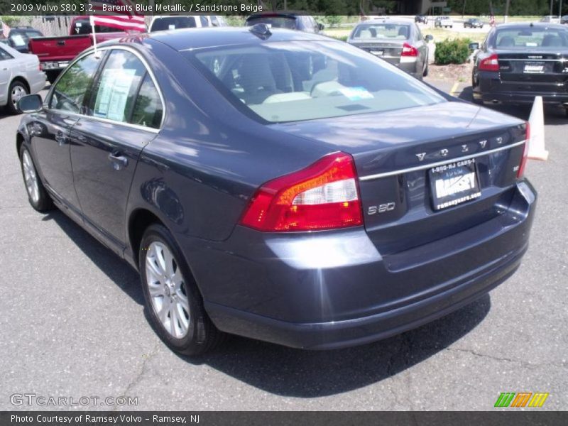 Barents Blue Metallic / Sandstone Beige 2009 Volvo S80 3.2