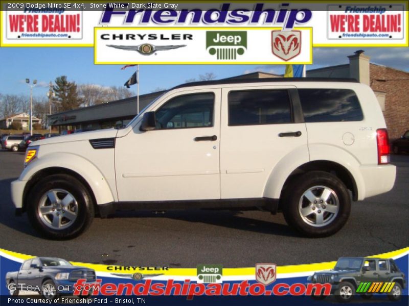 Stone White / Dark Slate Gray 2009 Dodge Nitro SE 4x4