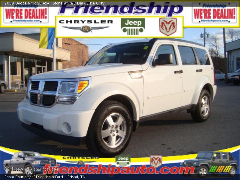 Stone White / Dark Slate Gray 2009 Dodge Nitro SE 4x4