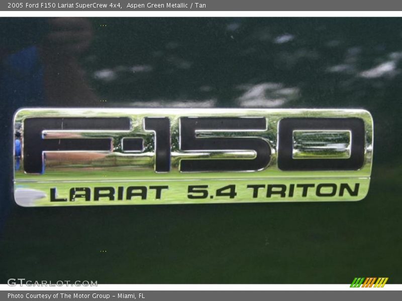 Aspen Green Metallic / Tan 2005 Ford F150 Lariat SuperCrew 4x4