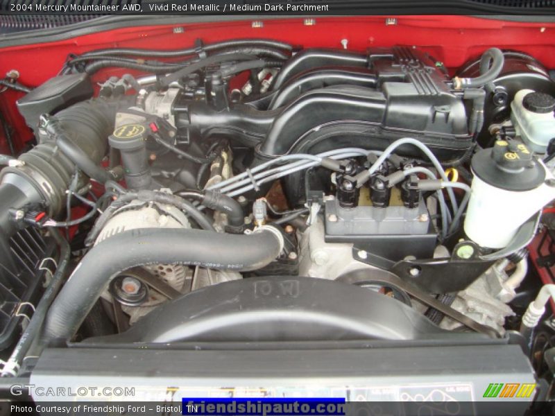 Vivid Red Metallic / Medium Dark Parchment 2004 Mercury Mountaineer AWD