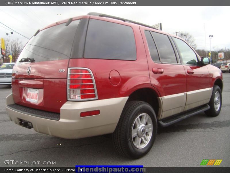 Vivid Red Metallic / Medium Dark Parchment 2004 Mercury Mountaineer AWD