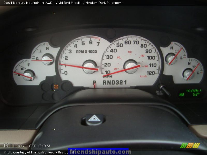 Vivid Red Metallic / Medium Dark Parchment 2004 Mercury Mountaineer AWD
