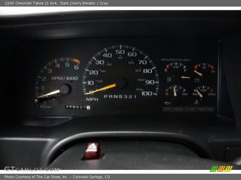 Dark Cherry Metallic / Gray 1996 Chevrolet Tahoe LS 4x4