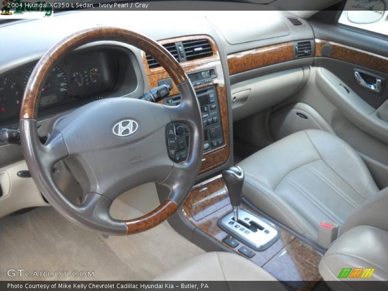 Ivory Pearl / Gray 2004 Hyundai XG350 L Sedan