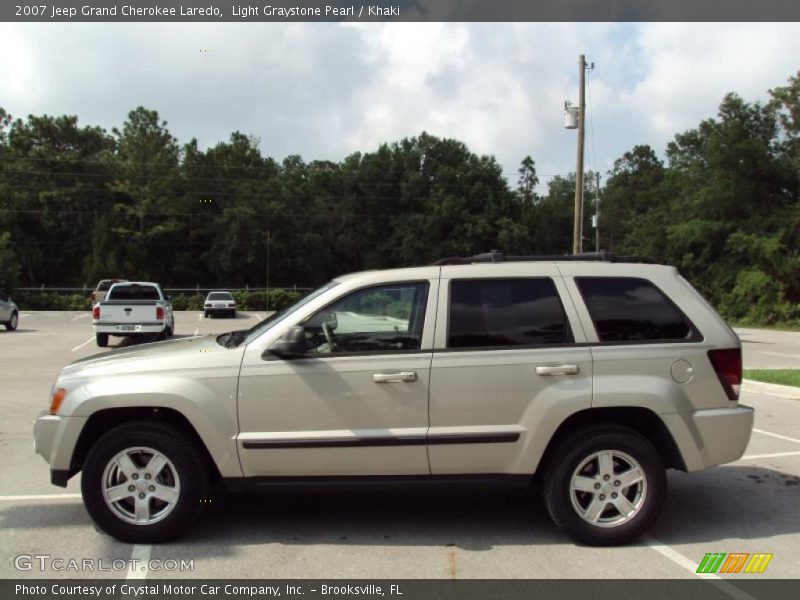 Light Graystone Pearl / Khaki 2007 Jeep Grand Cherokee Laredo