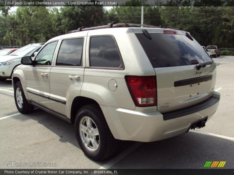 Light Graystone Pearl / Khaki 2007 Jeep Grand Cherokee Laredo