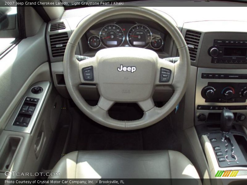 Light Graystone Pearl / Khaki 2007 Jeep Grand Cherokee Laredo