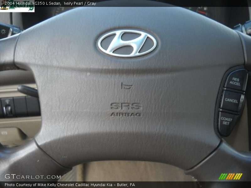 Ivory Pearl / Gray 2004 Hyundai XG350 L Sedan
