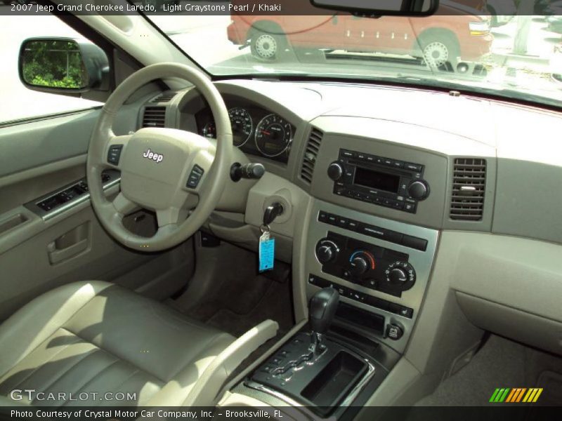 Light Graystone Pearl / Khaki 2007 Jeep Grand Cherokee Laredo