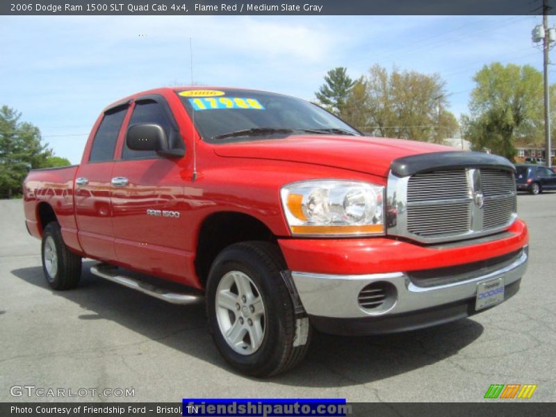 Flame Red / Medium Slate Gray 2006 Dodge Ram 1500 SLT Quad Cab 4x4