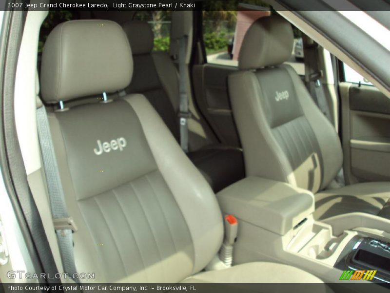 Light Graystone Pearl / Khaki 2007 Jeep Grand Cherokee Laredo