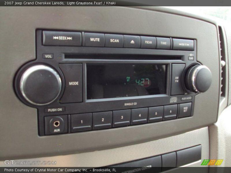 Light Graystone Pearl / Khaki 2007 Jeep Grand Cherokee Laredo