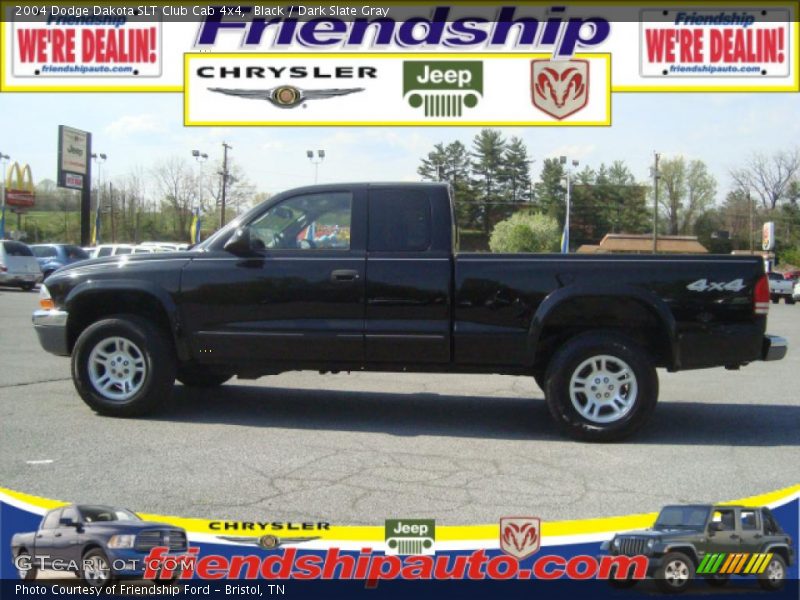 Black / Dark Slate Gray 2004 Dodge Dakota SLT Club Cab 4x4