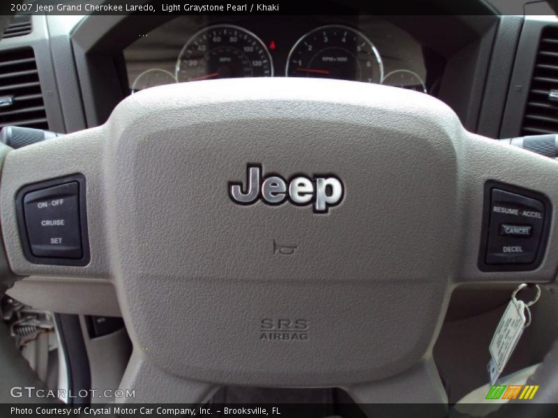 Light Graystone Pearl / Khaki 2007 Jeep Grand Cherokee Laredo