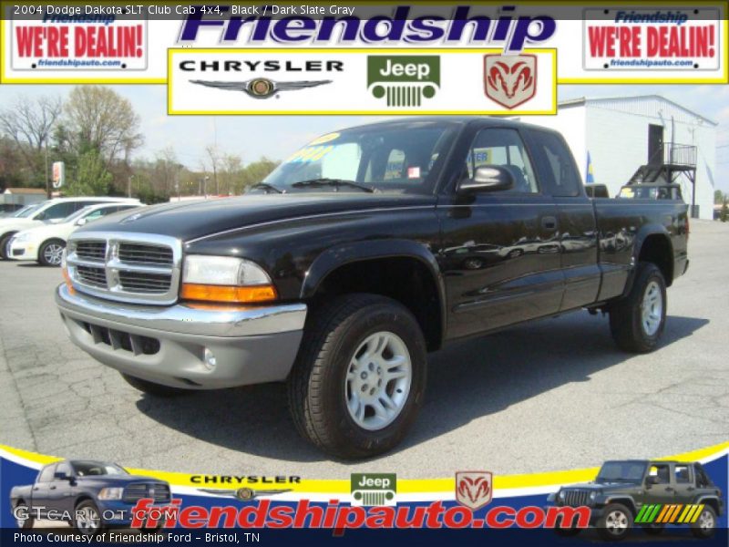 Black / Dark Slate Gray 2004 Dodge Dakota SLT Club Cab 4x4