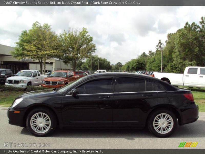 Brilliant Black Crystal Pearl / Dark Slate Gray/Light Slate Gray 2007 Chrysler Sebring Sedan