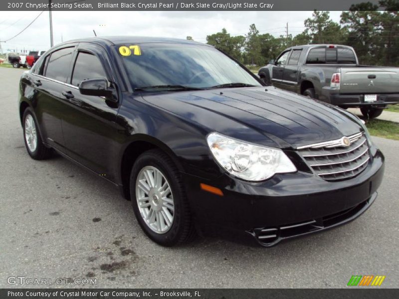 Brilliant Black Crystal Pearl / Dark Slate Gray/Light Slate Gray 2007 Chrysler Sebring Sedan