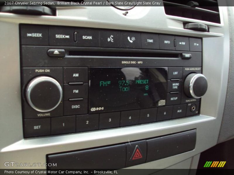 Brilliant Black Crystal Pearl / Dark Slate Gray/Light Slate Gray 2007 Chrysler Sebring Sedan