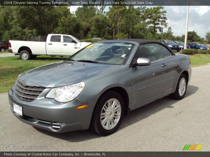 Silver Steel Metallic / Dark Slate Gray/Light Slate Gray 2008 Chrysler Sebring Touring Convertible