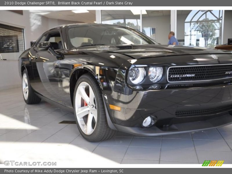 Brilliant Black Crystal Pearl / Dark Slate Gray 2010 Dodge Challenger SRT8