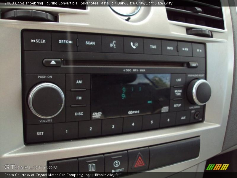 Silver Steel Metallic / Dark Slate Gray/Light Slate Gray 2008 Chrysler Sebring Touring Convertible