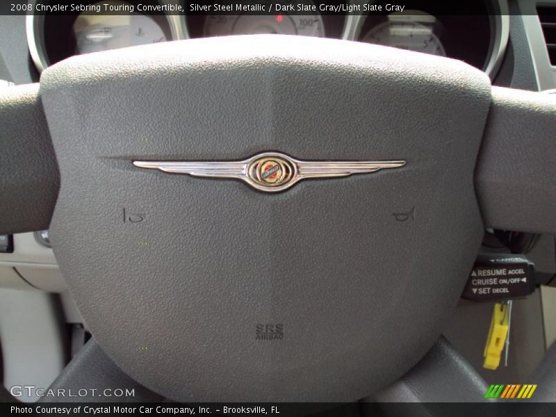 Silver Steel Metallic / Dark Slate Gray/Light Slate Gray 2008 Chrysler Sebring Touring Convertible