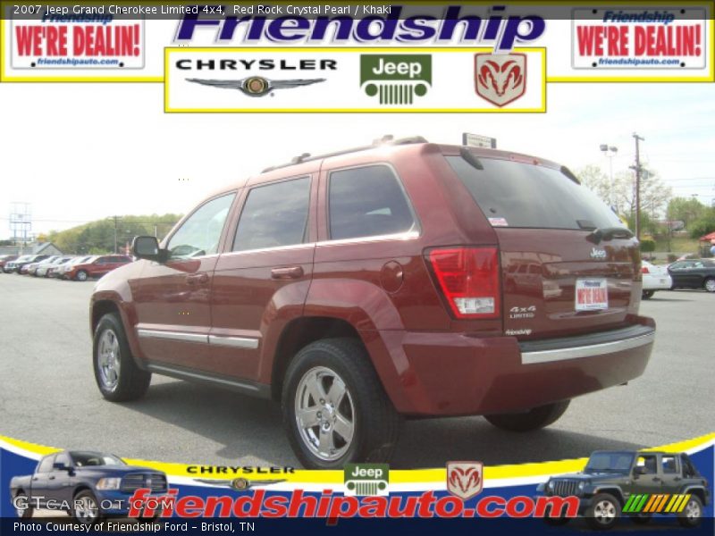 Red Rock Crystal Pearl / Khaki 2007 Jeep Grand Cherokee Limited 4x4
