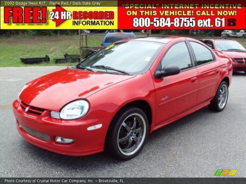 Flame Red / Dark Slate Gray 2002 Dodge Neon R/T